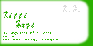 kitti hazi business card